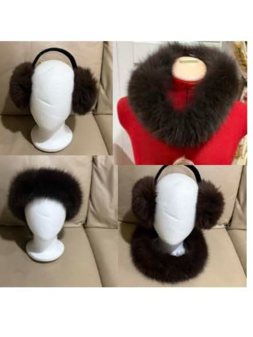 Dena Finnish Fox Fur Collar/Head band & Earmuff (Preowned)